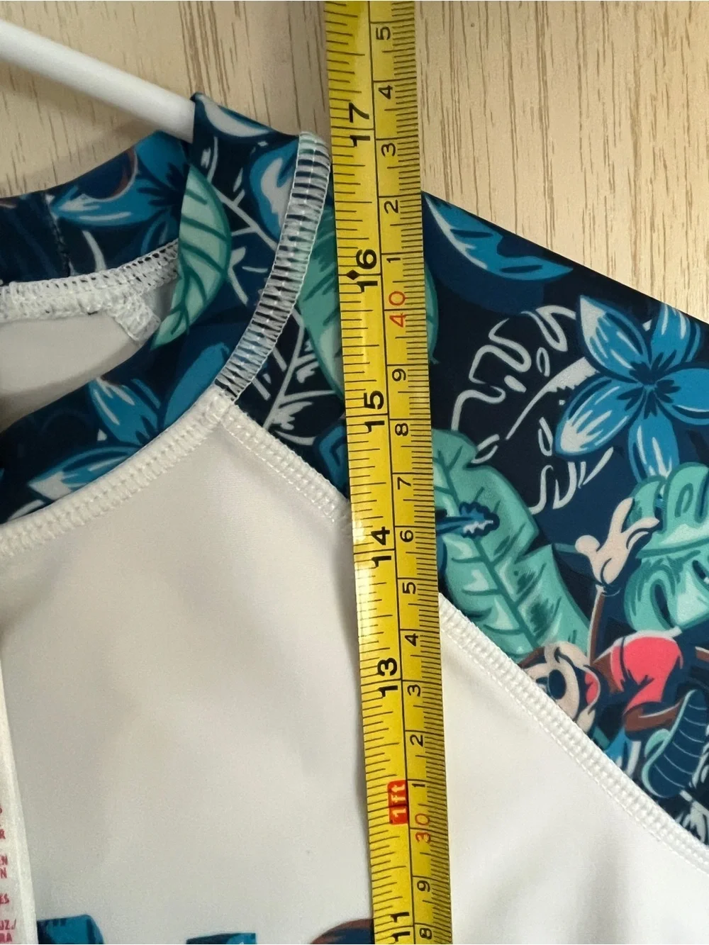 Disney FUN IN THE SUN Tropical Print Mickey Goofy Donald Swim Sun Shirt Kids 5/6